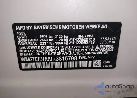 2024 Mini Countryman Cooper S из США, поврежденный, VIN WMZ83BR09R3S15798